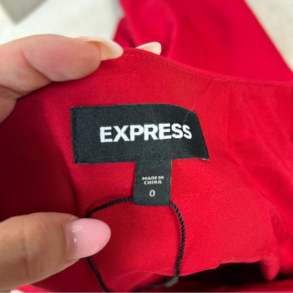 EXPRESS Red Business Pencil Skirt K - Picture 4 of 9